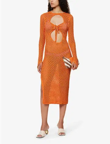 하우스 오브 써니 컷 아웃 원피스 오렌지