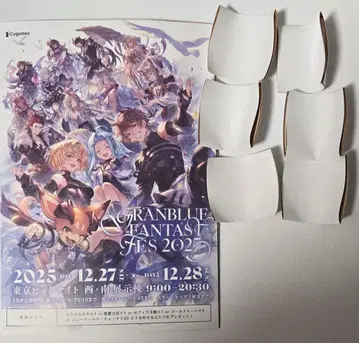 그랑블루 판타지 페스티벌 2025 입장 특전 리플렛 리얼 가챠