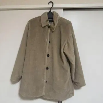 베이지 플리스 자켓 오버 사이즈 정가 15000