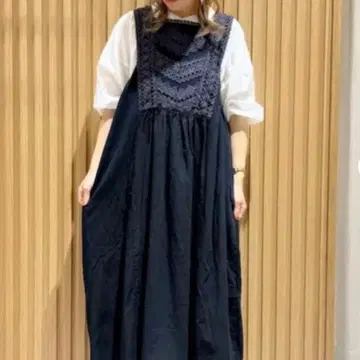 사만사 모스모스 슬리브리스 레이스 원피스 (블랙)