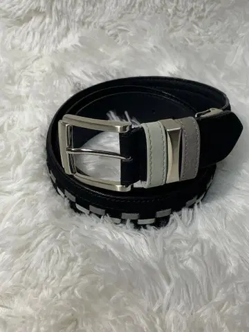 새상품급 스웨이드 벨트 블랙 그레이 남성용 바이컬러 캐주얼