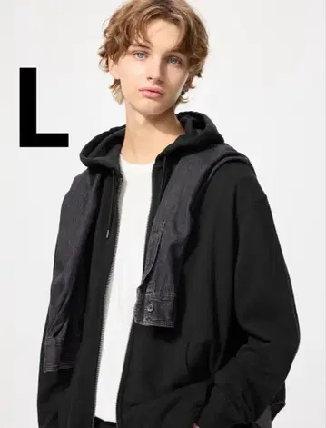 유니클로 맨투맨 풀 집업 후드티