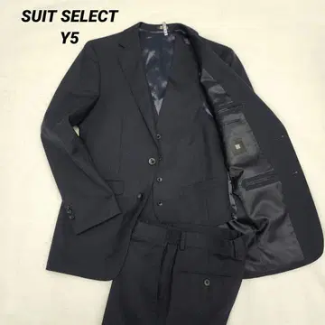 SUIT SELECT 블랙 스트라이프 비즈니스 정장 쓰리피스 Y5