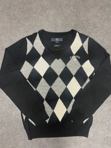 Callaway 아가일 니트 스웨터 L 사이즈