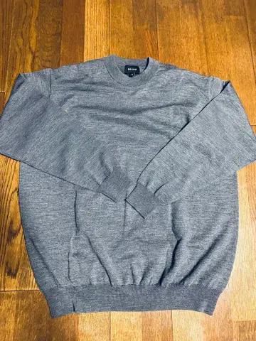 BEAMS 그레이 크루넥 스웨터 M