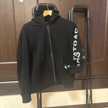 블랙 후드티 풀 지퍼