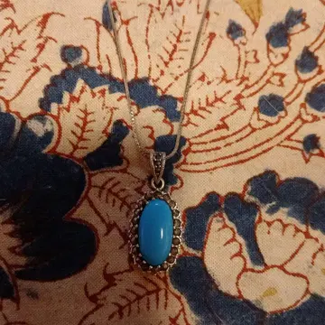 터콰이즈 블루 실버 925 목걸이