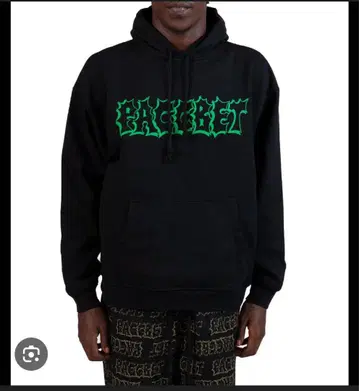 Rassvet/paccbet 블랙 후드티 그린 로고