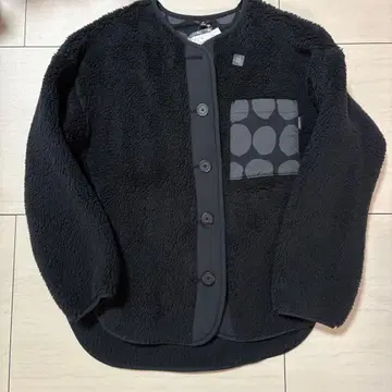 유니클로 마리메꼬 플리스 가디건 M 블랙