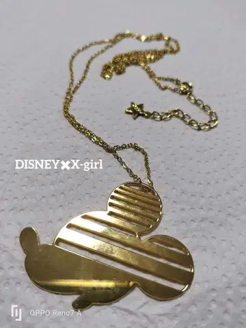 DISNEY x X-girl 콜라보 목걸이