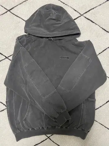 XL 그레이 후드 부착 후드티