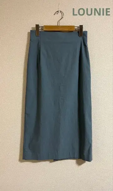 LOUNIE 루니 타이트 롱 스커트 더스티 블루 사이즈 36