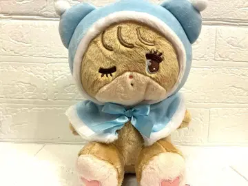 Lil ala mode 꾸미기 판초 봉제 인형 라떼 mikko