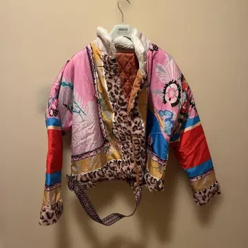 컬러풀 프린트 면 자켓