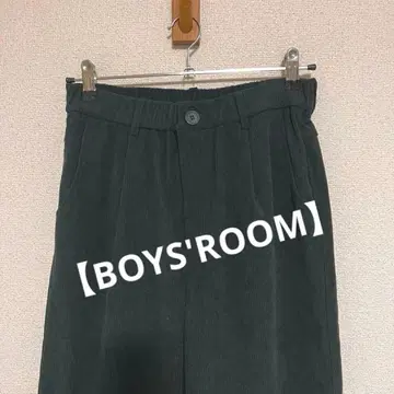 [ BOYS'ROOM ] 다크 그린 코듀로이 와이드 팬츠