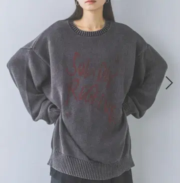 새상품 택 포함 지나시스 JEANASIS BLUR 로고 BIG 풀오버