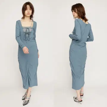 미사용 새상품 SLY SHIRRING RIBBON 2WAY 원피스