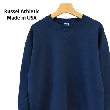 USA제 러셀 애슬레틱 맨투맨 크루넥 속기모 네이비