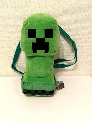 택 포함 미사용 Minecraft Creeper 봉제 인형 백팩