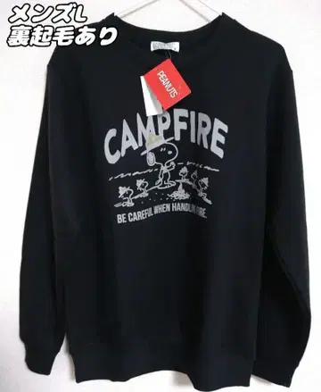 스누피 캠핑 트레이닝복 맨투맨 소재 남성용 L 속기모