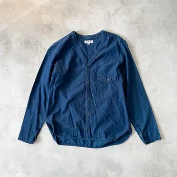 Ordinary Fits 노카라 셔츠 인디고 긴팔 일본제 2