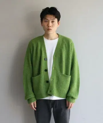 DEVINUSAGE 모헤어 가디건