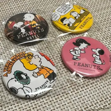 PEANUTS cafe PEANUTS Hotel 캔뱃지 세트 4개