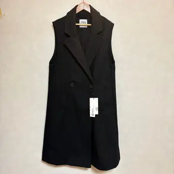 ZNA 블랙 더블 브레스트 베스트 XS