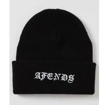 AFENDS Gothic Recycled Beanie 블랙 니트 모자