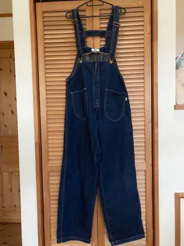 데님 오버롤 살로펫 와이드 팬츠