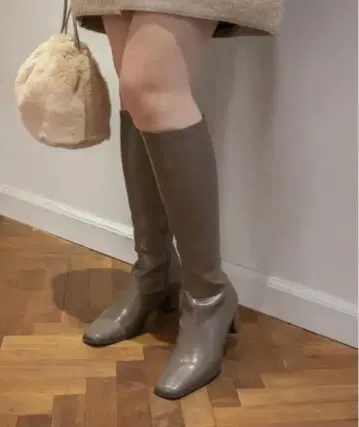 RANDA 스트레치 스퀘어토 롱부츠