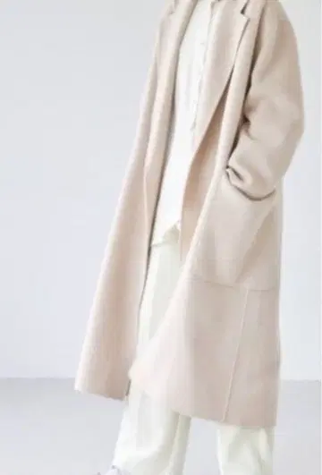 울 오버코트 에크루 todayful 36 롱 코트