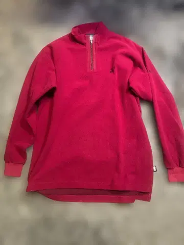 YONEX HEAT 시리즈 빨간색 하프 지퍼 L 보온성