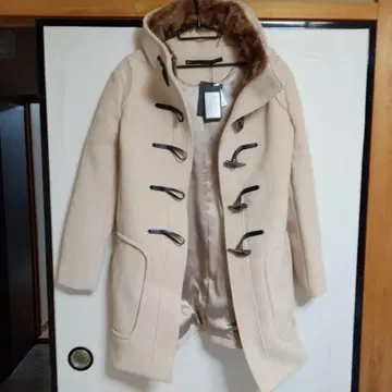 muller 퍼 포함 베이지 더플 코트 M