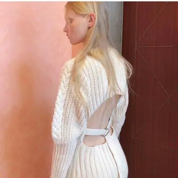 rosary moon 백 오픈 케이블 드레스