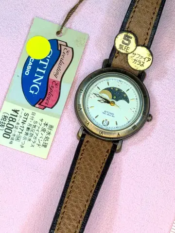 초레어 미사용 CASIO STING 문페이즈 가동 새상품 배터리