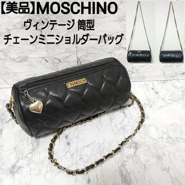 [새상품급] MOSCHINO 빈티지 원통형 체인 미니 숄더백