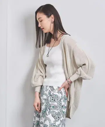 UNITED ARROWS 페이퍼 가운 가디건