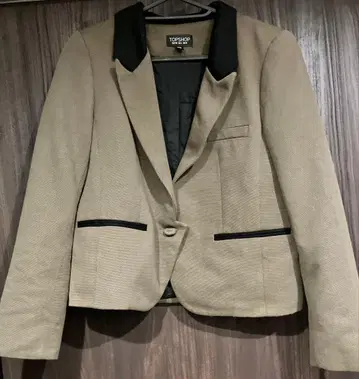 TOPSHOP 카키 테일러드 자켓 UK10