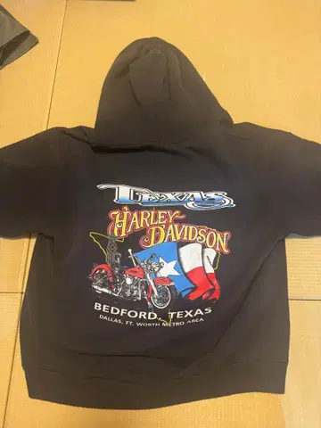 텍사스 할리 데이비슨 후드티 블랙