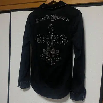 Cook jeans studs 고딕 그런지 opium 블랙 긴팔 셔츠