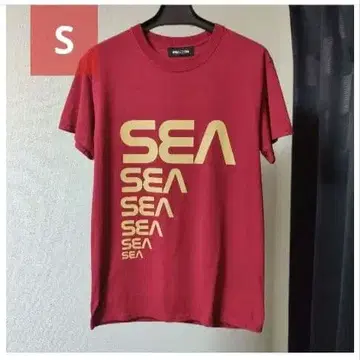 WIND AND SEA 티셔츠 레드 사이즈 S