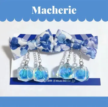 Macherie 마셰리 새상품 Crystal Cherry 머리끈