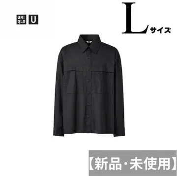 [ 새상품 미사용 ] 유니클로 U 유틸리티 오버사이즈 셔츠 블랙 L