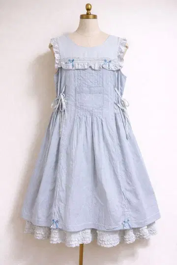 핑크하우스 배색 로운 레이어드 원피스 2025ss