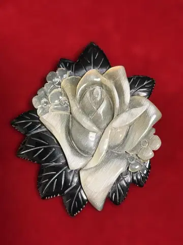 르콜노 소의 뿔 장미 브로치 (QVC)