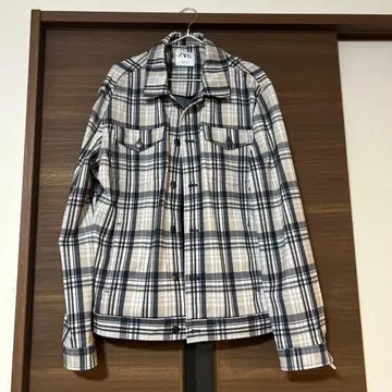 ZARA 체크 무늬 긴팔 셔츠 XL