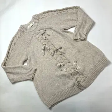 핑크하우스 핑크 리본 사용 니트