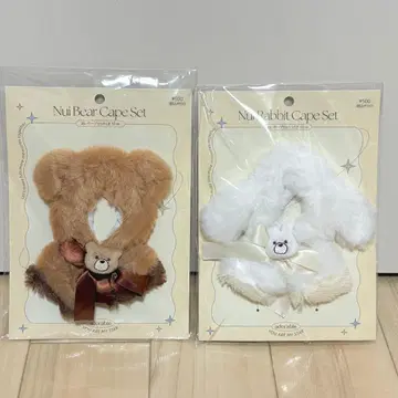 3COINS 인형 망토 곰 토끼 10cm 인형 의류 쓰리코인즈 2세트