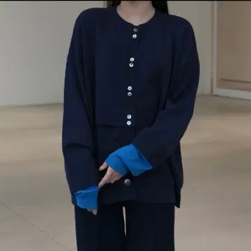 UNOF BICOLOR KNIT CARDIGAN